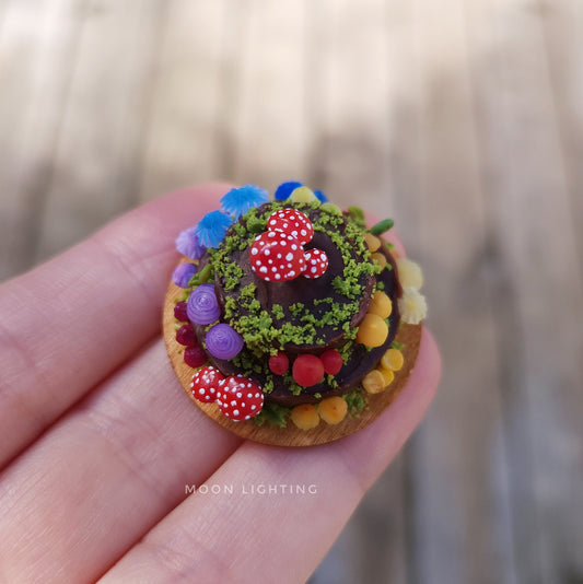 Rainbow toad stool cake