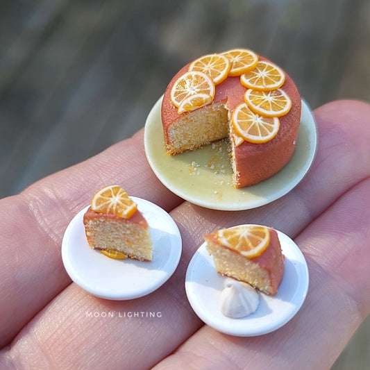 Orange cake with slices