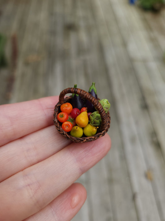 Basket of fruit and vegetables