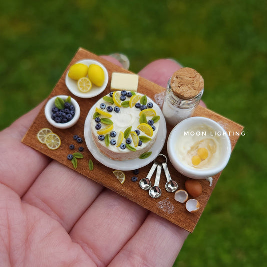 Lemon and blueberry cake board