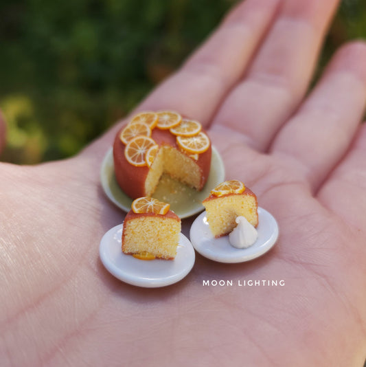 Orange cake with slices