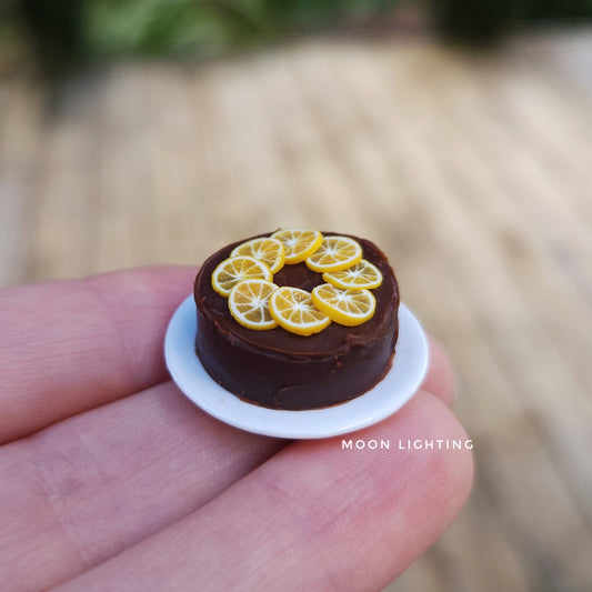 Chocolate cake with oranges