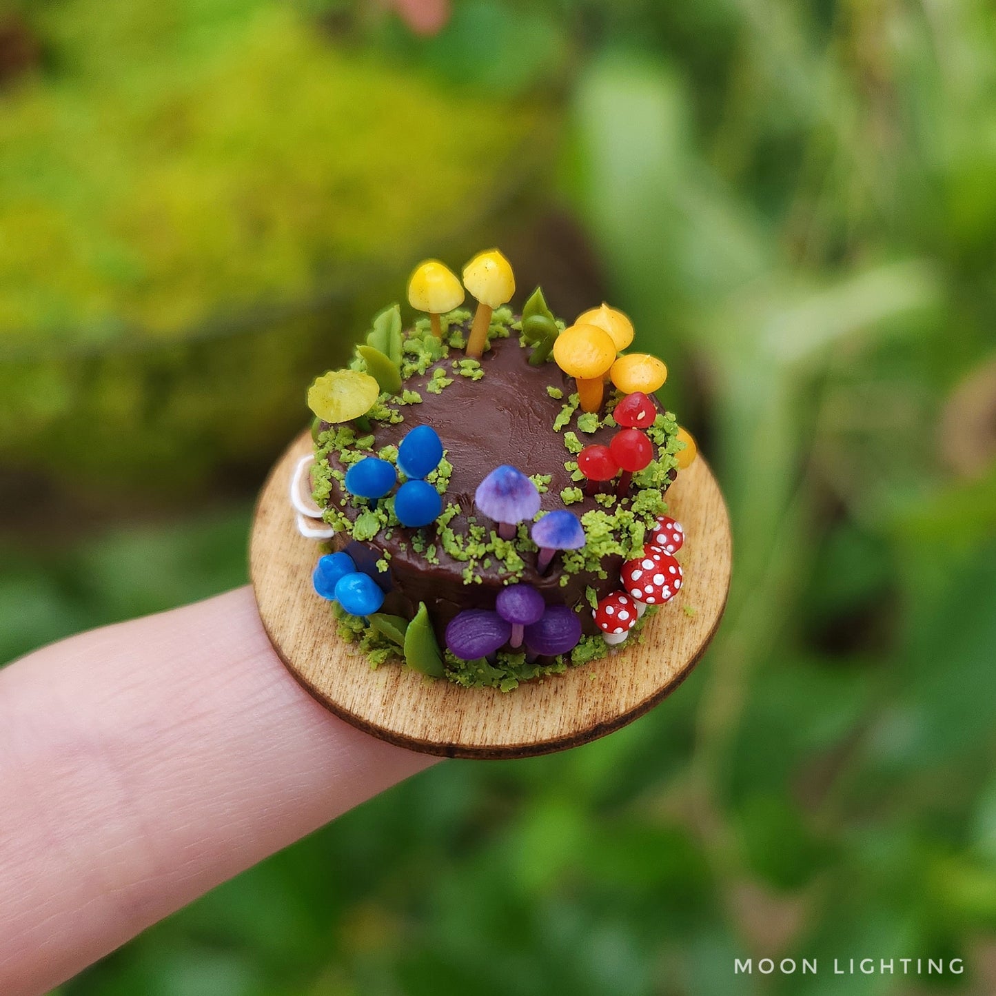 Rainbow toadstool cake