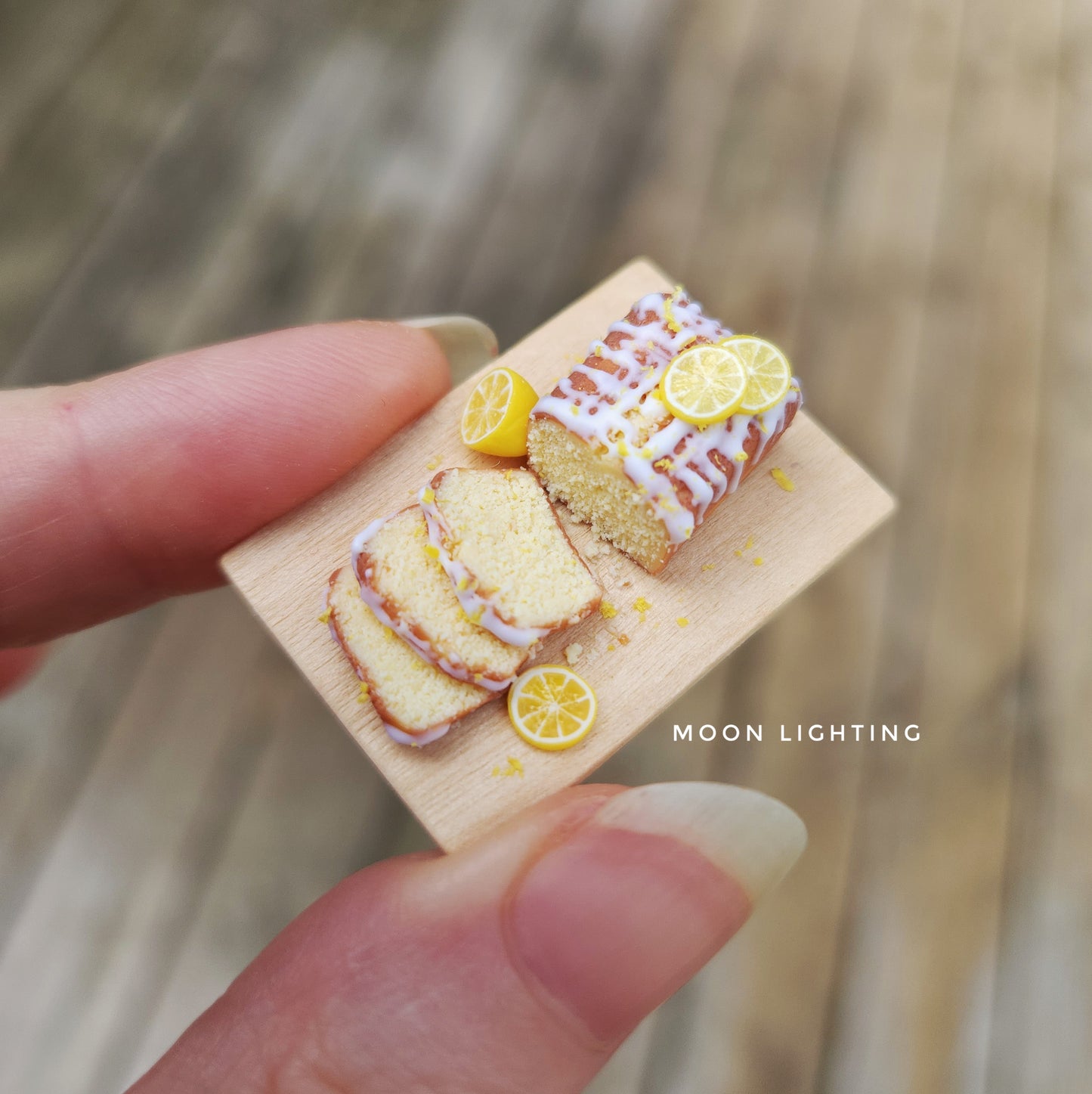 Miniature lemon drizzle cake