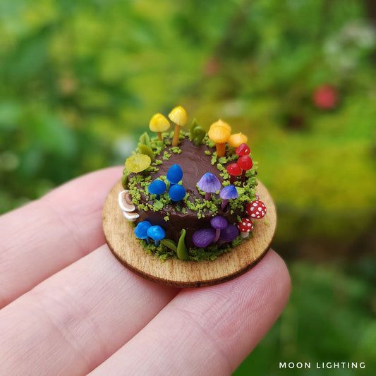 Rainbow toadstool cake